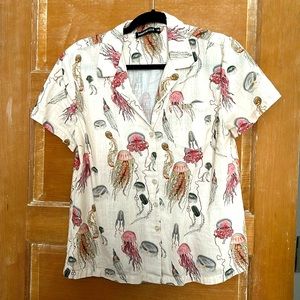 Dangerfield Jellyfish Button down shirt jellyfish shirt jelly fish top